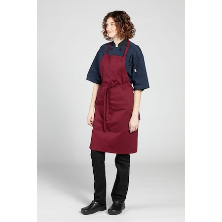 Uncommon Threads Adjustable Butcher Apron Burgundy 3018-0300